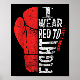 Poster Je porte du rouge pour lutter contre la sensibilis