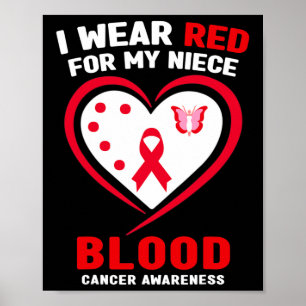 Poster Je Porte Du Rouge Pour Ma Nièce Sensibilisation Au