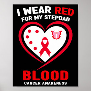 Poster Je Porte Du Rouge Pour Ma Sensibilisation Au Cance