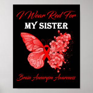 Poster Je Porte Du Rouge Pour Ma Soeur Sensibilisation À 