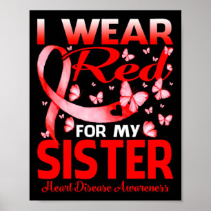 Poster Je Porte Du Rouge Pour Ma Soeur Sensibilisation Au