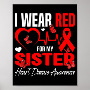 Poster Je Porte Du Rouge Pour Ma Soeur Sensibilisation Au