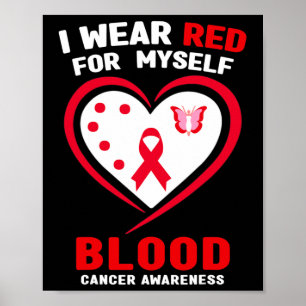 Poster Je Porte Du Rouge Pour Moi Sensibilisation Au Canc