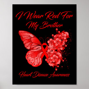 Poster Je Porte Du Rouge Pour Mon Frère Sensibilisation A
