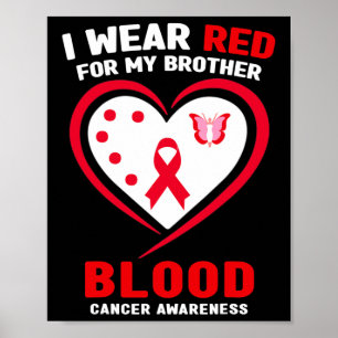 Poster Je Porte Du Rouge Pour Mon Frère Sensibilisation A