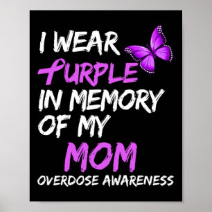 Poster Je Porte Du Violet En Mémoire De Ma Mère Surdose D