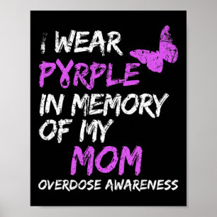 Poster Je Porte Du Violet En Mémoire De Ma Mère Surdose D