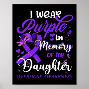 Poster Je Porte Du Violet En Mémoire Pour Ma Fille Surdos
