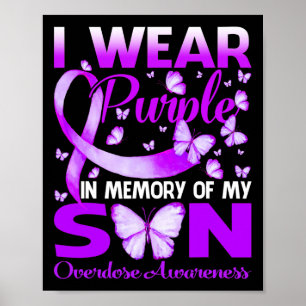 Poster Je Porte Du Violet En Mémoire Pour Mon Fils Surdos