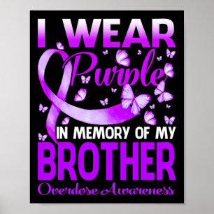 Poster Je Porte Du Violet En Mémoire Pour Mon Frère Surdo