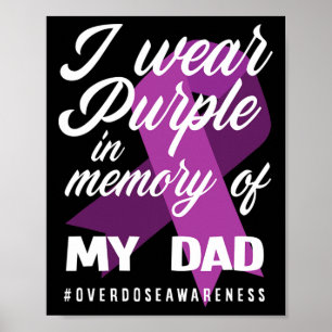 Poster Je Porte Du Violet En Mémoire Pour Mon Papa Surdos