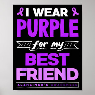 Poster Je porte du violet pour la sensibilisation à la ma