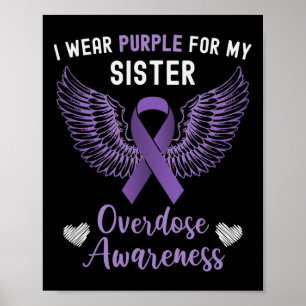 Poster Je Porte Du Violet Pour La Sensibilisation À La Su
