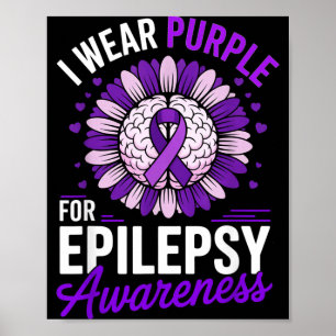 Poster Je porte du violet pour la sensibilisation à l'épi