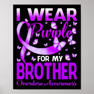 Poster Je Porte Du Violet Pour La Sensibilisation De Mon 