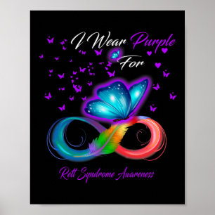 Poster Je porte du violet pour les cadeaux de sensibilisa