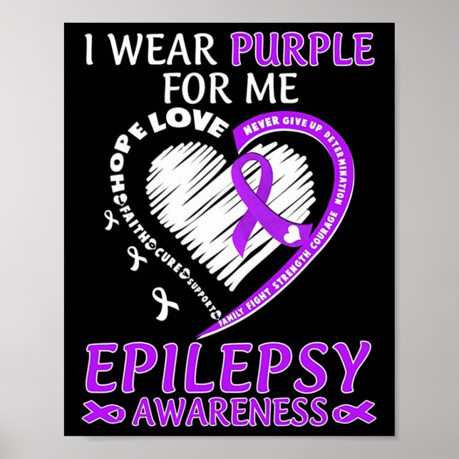 Poster Je Porte Du Violet Pour Moi Conscience De L'Épilep (Devant)