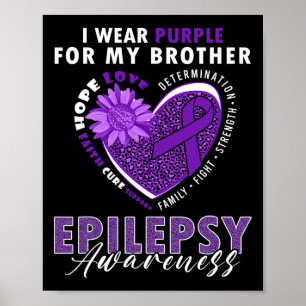 Poster Je porte du violet pour mon frère Sensibilisation