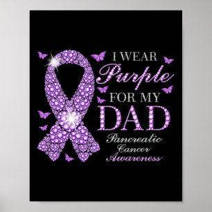 Poster Je Porte Du Violet Pour Mon Père Pancréatique Canc