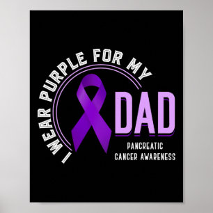 Poster Je Porte Du Violet Pour Mon Père Pancréatique Canc