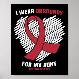 Poster Je porte le bordeaux pour ma tante Sensibilisation