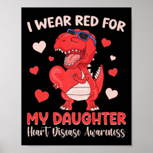 Poster Je Porte Le Rouge Pour Ma Fille Sensibilisation Au