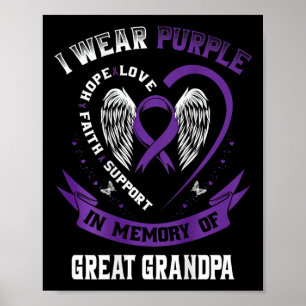 Poster Je Porte Le Violet En Mémoire De Grand-Père Pancre