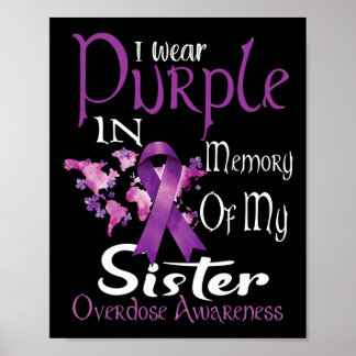 Poster Je Porte Le Violet En Mémoire De Ma Soeur À L'Époq