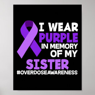 Poster Je Porte Le Violet En Mémoire De Ma Soeur À L'Époq