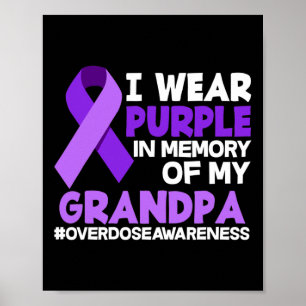 Poster Je Porte Le Violet En Mémoire De Mon Grand-Père, L