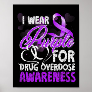 Poster Je Porte Le Violet Pour La Sensibilisation À La Su