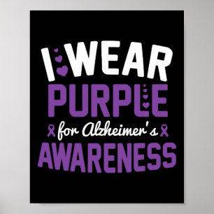 Poster Je porte le violet pour les Dementi de sensibilisa