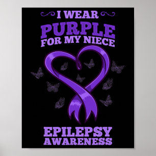 Poster Je Porte Le Violet Pour Ma Nièce Epilepsie Sensibi
