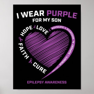 Poster Je Porte Le Violet Pour Mon Fils Conscience De L'É