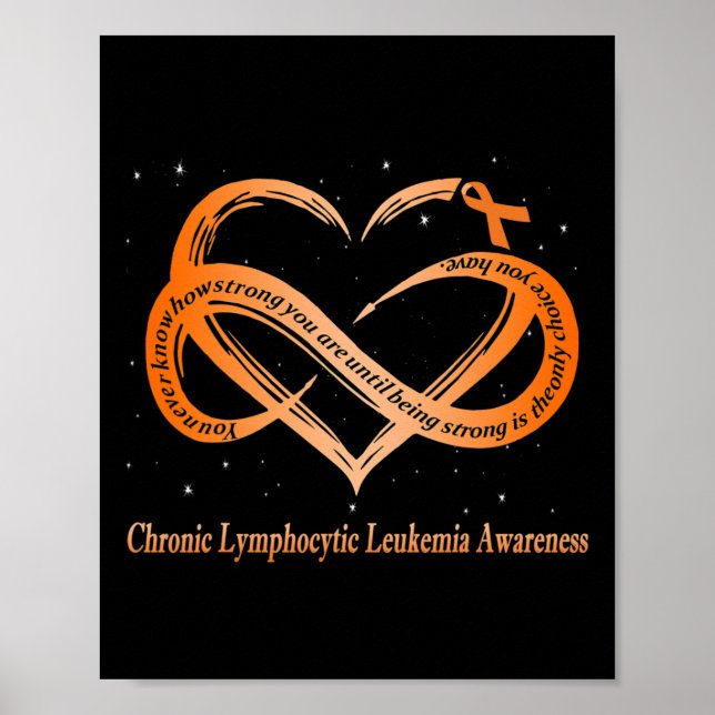 Poster Je Porte Orange Pour La Leucémie Lymphocytique Chr (Devant)