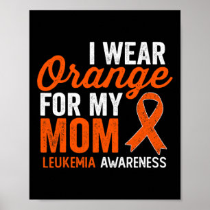 Poster Je porte orange pour ma mère, guerrière de la leuc