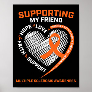 Poster Je Porte Orange Pour Mon Ami Sclérose En Plaques