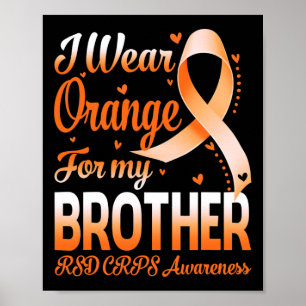 Poster Je Porte Orange Pour Mon Frère Rsd Crps Sensibilis