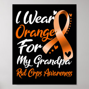 Poster Je Porte Orange Pour Mon Grand-Père Rsd Crps Sensi