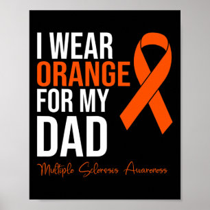 Poster Je Porte Orange Pour Mon Père Ms Warrior Multiple