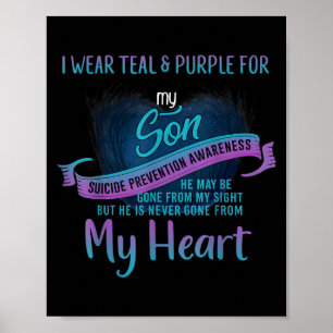 Poster Je Porte Turquoise & Violet Pour Mon Fils Suic