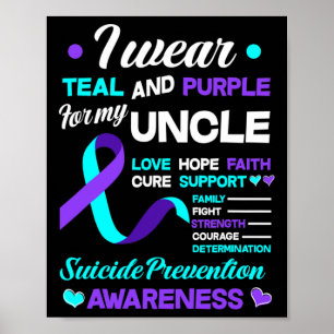 Poster Je Porte Turquoise Et Violet Pour Mon Oncle Suicid