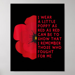 Poster Je Porte Un Peu De Pavot Comme Red-patriotique, Ét
