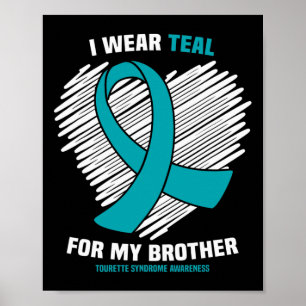 Poster Je Porte Une Turquoise Pour Mon Frère Tourette Syn