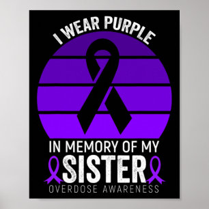 Poster Je Porte Violet Surdose Conscience Violet Ribbon S
