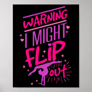 Poster Je pourrais perdre la tête Gymnastique drôle Cheer