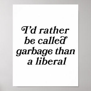 Poster Je Préférerais Être Appelé Garge Plutôt Qu'Un Scri