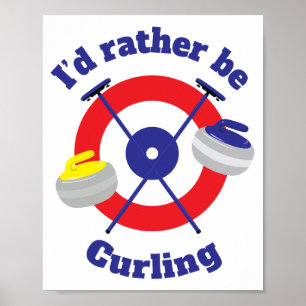 Poster Je préférerais faire du curling