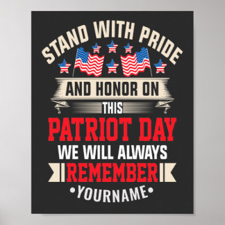Poster Je prends la défense du drapeau pour honorer ceux 