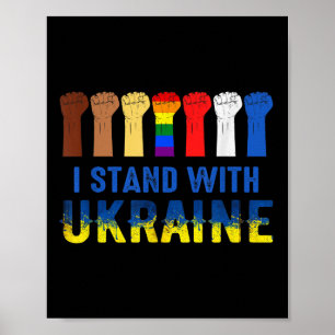 Poster Je Prends Position Avec L'Ukraine Anti Poutine Arr